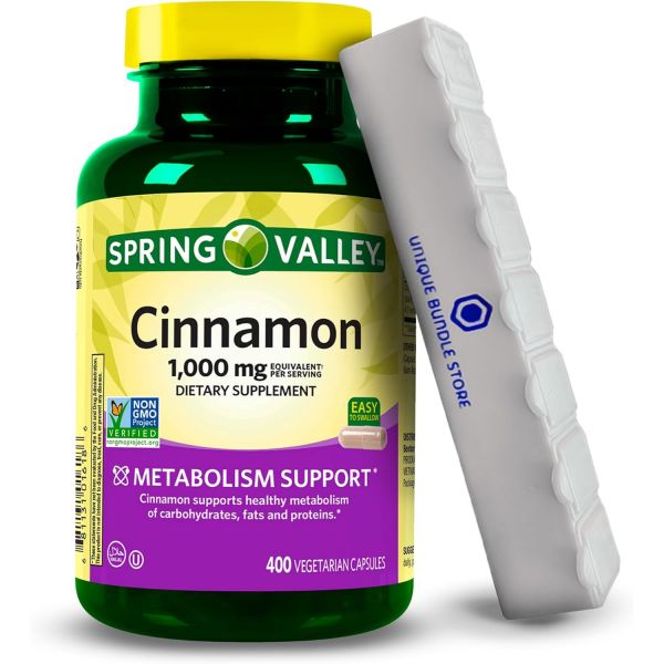 사나몬 시나몬 항 <b>스프링 밸리</b> 캡슐 1000mg 400캔 + 7일 피임 포함 (1팩)