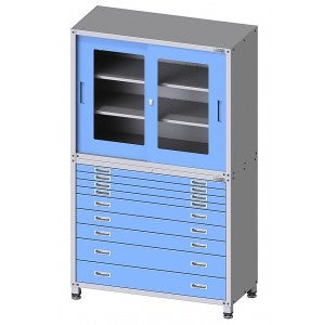 검사실,연구실,조립실 등 다양한 곳에서 사용이 가능한 멀티형 캐비닛 1100x490x1850 KMC-T16