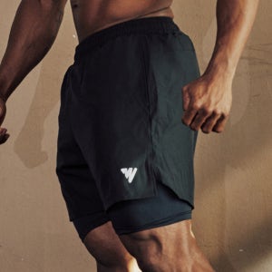 윈어블 남성용 레깅스 타이즈 일체형 반바지 5부 메쉬 헬스 운동 팬츠 쇼츠