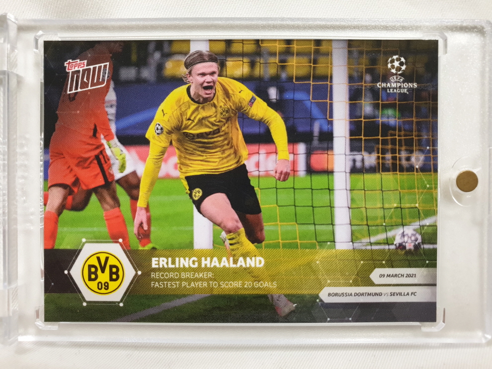 탑스 나우 #50 엘링 홀란 홀란드 2021 TOPPS NOW ERLING HAALAND UEFA 챔피언스 리그 챔스 축구 카드