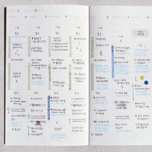 위클리플래너 주간 스케줄러 타임트래커 타임테이블 업무 직장인 대학생 반년