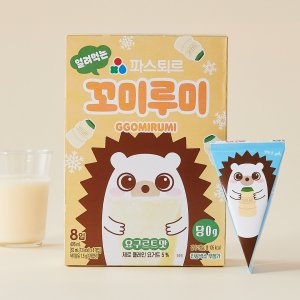 [본사직영] 파스퇴르 꼬미루미 얼려먹는 요구르트 플레인맛 62ml, 8개