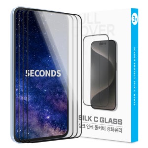 5세컨즈 2.5D 풀커버 실크 강화유리 3매 액정보호필름 갤럭시 버디4/A16/A26/A17, 3매입