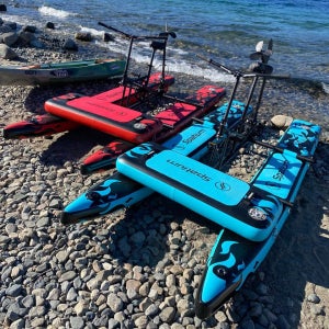 SPATIUM 수상자전거 워터 패달보트 부표 도선용 무동력