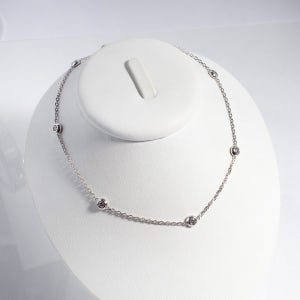 천연 다이아 베젤 목걸이 2.8미리 새틴 여자 친구 생일 결혼 기념일 선물 아내 초커