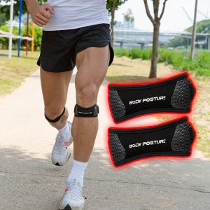 2개(1세트)바디포스처 러닝 등산 무릎보호대 테니스 마라톤 헬스 밴드 한줄 슬개골 슬개건