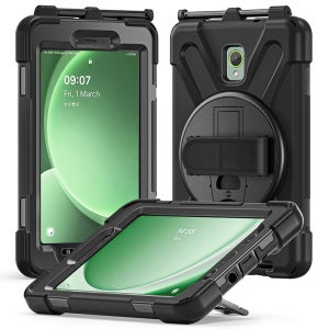 갤럭시탭 액티브5 케이스 범퍼 핸드 스트랩 라운드 아머 블랙, 탭  액티브5
