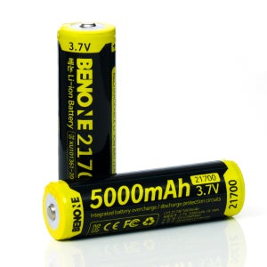 BENONE 베논 21700 5000mAh 대용량 고효율 배터리 KC 안전 보호회로 리튬이온 충전지