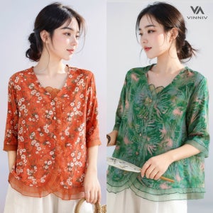 [비니브 25년 NEW] 라비안 플라워 여름 블라우스 2종