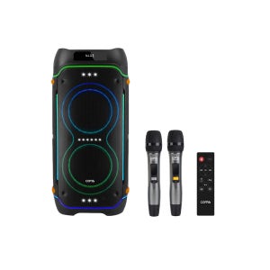 Coms 이동식 UHF 블루투스 스피커 앰프 무선 마이크 최대 500W 노래방 버스킹