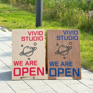 자작나무 입간판 자체제작 시트지제작 스탠딩보드 원목입간판 가게홍보 개업선물