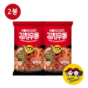 서울시스터드 김치우동 얼큰한맛, 204g, 2개