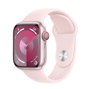 애플워치 S9 41mm GPS+Cell 라이트 핑크 스포츠 밴드-M/L MRJ03KH/A