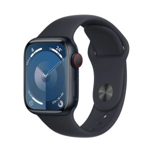애플워치 S9 41mm GPS+Cell 미드나이트 스포츠 밴드-M/L MRHT3KH/A