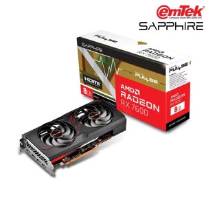 SAPPHIRE 라데온 RX 7600 PULSE OC D6 8GB 이엠텍 그래픽카드 VGA