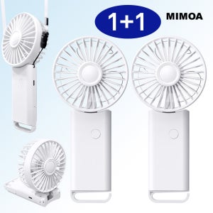 1+1 미모아 접이식 목걸이 고리형 선풍기 MI-FH15 레이저 각인 인쇄