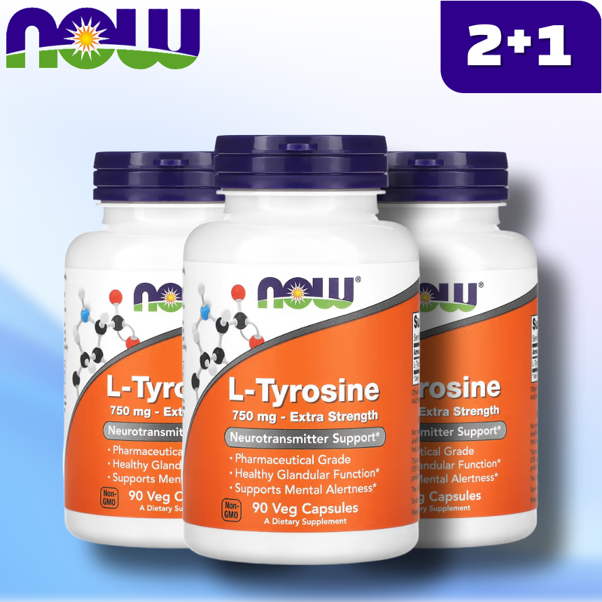 2+1 나우푸드 <b>L</b> <b>타이로신</b> 750mg 90 베지 캡슐
