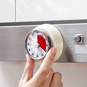 자석 레트로 기계식 쿠킹 타이머 수동 아날로그 베이킹 요리 주방