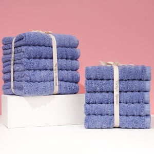 테리파머 고중량 200g 웨이브 볼륨 호텔수건 10장 수건 타올 목욕 타월 (색상혼합)