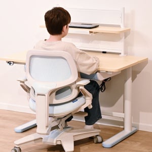 어린이 전동 모션 데스크 풀세트 ( 모션 데스크 + 프리미엄 학습의자 + 책꽂이 )