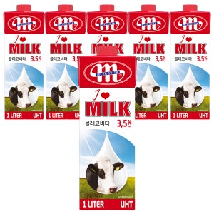 믈레코비타 수입멸균우유 아이러브밀크 1000ml 6개