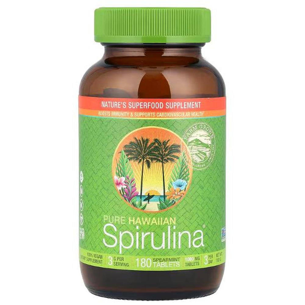 뉴트렉스하와이 퓨어 하와이안 <b>스피루리나 스피어민트</b> 1.000mg <b>180정</b>