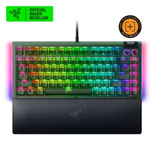 레이저코리아 Razer BlackWidow V4 75% 게이밍키보드 팬텀 그린 에디션, 오렌지 택타일