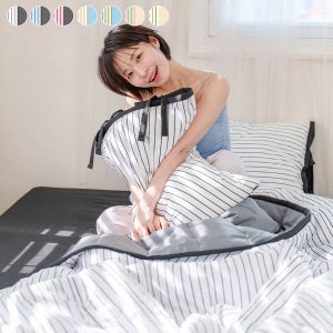 [신규컬러출시] 믹스앤매치 에센셜 스트라이프 듀라론 냉감 여름 이불베개세트 SS/Q 7컬러