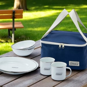 콜맨 에나멜 디쉬웨어 세트 듀오 법랑 식기 2인용 Coleman