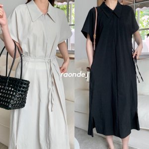 제이 썸머 찰랑 반집업 카라 롱원피스