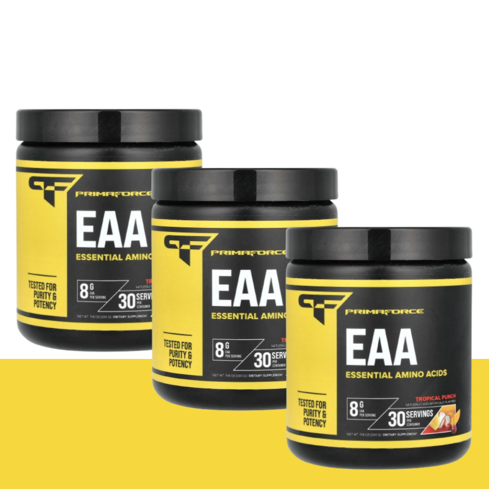 <b>프리마포스</b> EAA 운동전 <b>에너지</b> 부스터 필수 아미노산 트로피컬 펀치 330g(2+1)