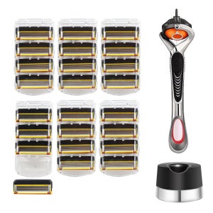 [호환] 토비메모리 질레트 면도날 24입 면도기 세트 퓨전 프로쉴드 옐로우