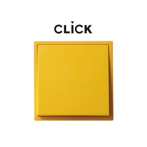 클릭 스위치 옐로우 1구 단로 삼로 플라스틱 박스 CLICK 유럽형 정사각 호텔 인테리어