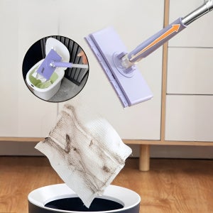 [자동 잡기] 손을 더럽히지 않는 대걸레 가정용 손세탁 대걸레 오토매틱 태블릿 밀대 건식 겸용 더러움 제거 핸드 클립 밀대