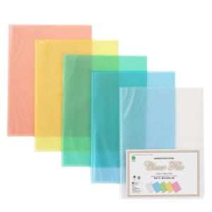 오피츄 a4 6P 컬러클리어파일 비닐파일F427-7