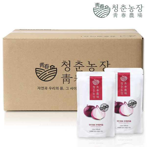 <b>청춘농장</b> 무안 <b>자색 양파</b>즙 실속형 120<b>ml</b> x 60포