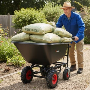 케이엠그랜드 4륜 충전 전동 운반차 납산배터리 KMT-160 최대 300kg 적재