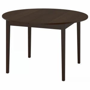 이케아 NÄSINGE 네싱에 테이블, 다크브라운 스테인/너도밤나무무늬목, 120 cm 705.875.30
