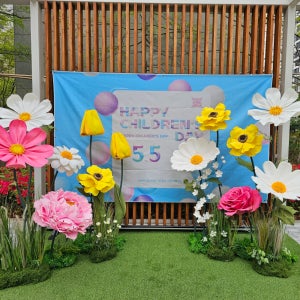 자이언트플라워 포토존 대여 축제 야외 행사 무대 연출 관공서 팝업 에바폼 실크 대형꽃