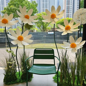 자이언트플라워 데이지 포토존 에바폼 대형꽃 팝업 셀프사진 공간연출 60cm 매장인테리어