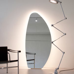 아워프레임 조약돌 스탠드 전신 LED 조명 호텔 카페 현관 거울 650x1500 터치스위치