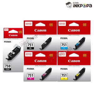 캐논 PGI-750PGBK CLI-751BK CLI-751C CLI-751M CLI-751Y 정품잉크 5색 SET