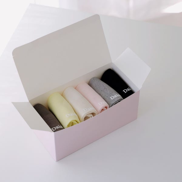[6 Color Set] 데이지오가닉 산후 조리원 산모 임산부 무압박 미끄럼방지 양말