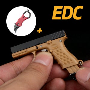 EDC 세트 미니 글록 피젯& 미니 카람빗 폴딩 나이프 칼