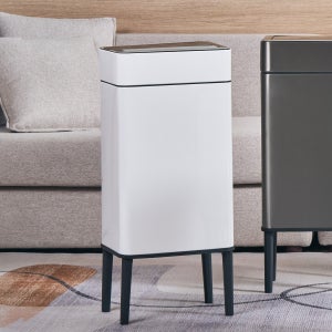 엘페코 와이드 자동 센서 휴지통 30L 스탠드형 높이조절 냄새차단 대용량 쓰레기통