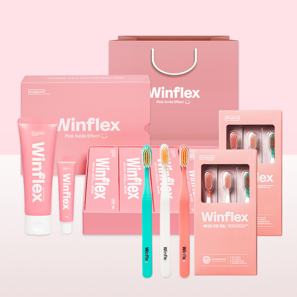 동국제약 윈플렉스 <b>잇몸</b>치약 선물세트 1SET + <b>잇몸</b>칫솔 3P 2SET <b>잇몸염증</b>