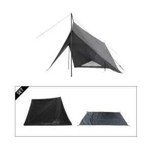 도쿄크래프트 다이아포트 TC 그레이 + 이너텐트 + 그라운드 시트 세트