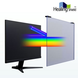 모니터 27 블루라이트차단 보호필름 거치식 양면사용 612.6 x 356mm