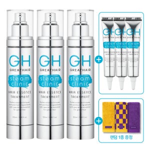그레이트헤어 노워시 트리트먼트 손상모 복구 단백질 헤어 팩 100ml, 3개