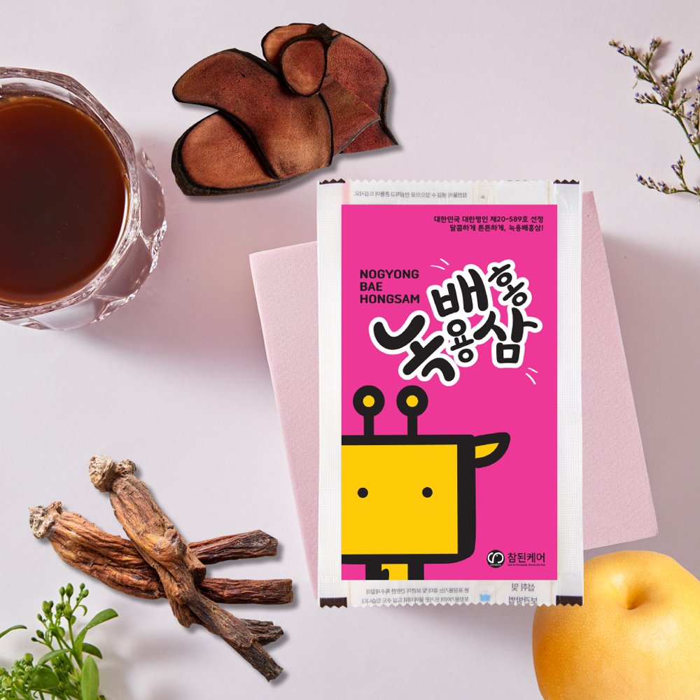 참된케어 녹용배홍삼 키즈 홍삼 녹용즙 어린이 80ml x 30포